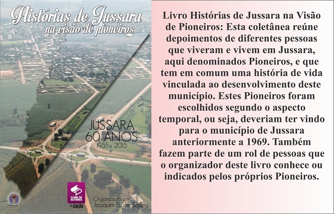 Livro Histórias de Jussara na Visão de Pioneiros